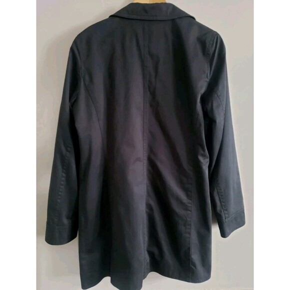 Coach Trench Coat Women's Medium Black Button Front  Capsule Staple Quiet Luxury - Picture 8 of 9